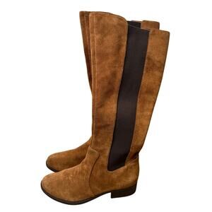 Jessica Simpson Ricel Knee High Riding Boots Brown Suede Women's Size 7M